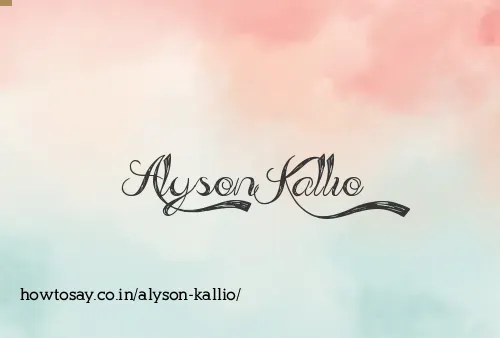 Alyson Kallio