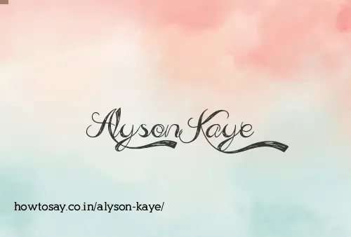 Alyson Kaye