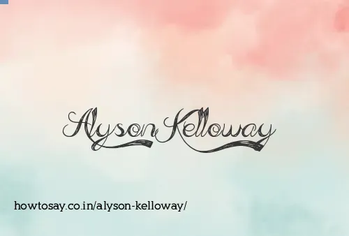 Alyson Kelloway