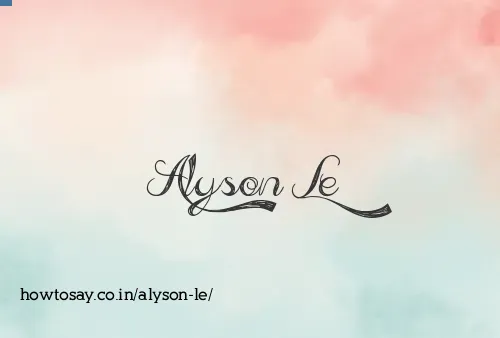 Alyson Le