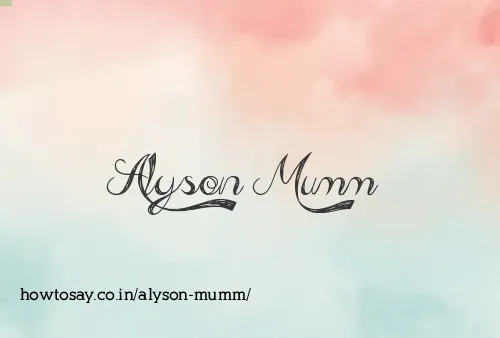 Alyson Mumm