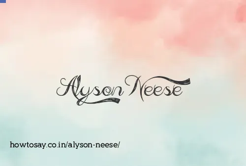 Alyson Neese