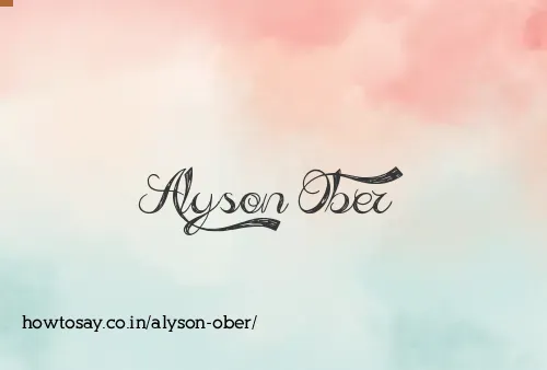Alyson Ober