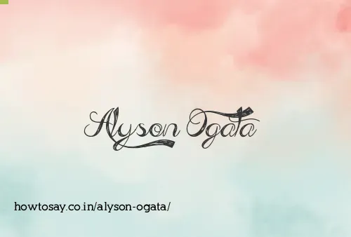 Alyson Ogata