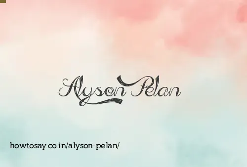 Alyson Pelan
