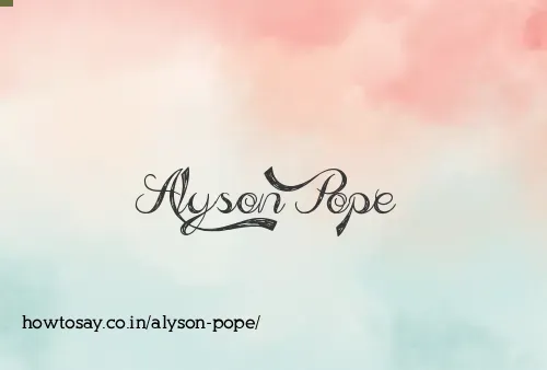 Alyson Pope