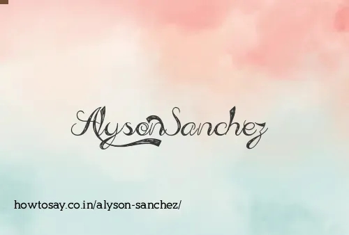 Alyson Sanchez