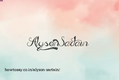 Alyson Sartain