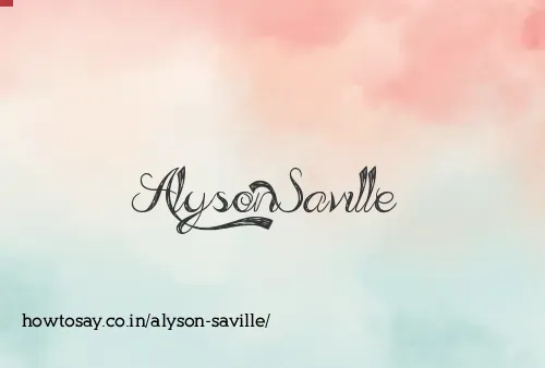 Alyson Saville