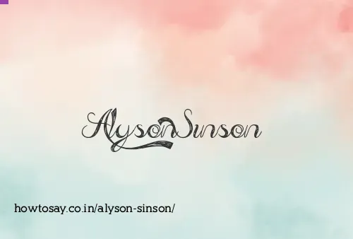 Alyson Sinson