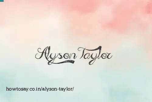 Alyson Taylor