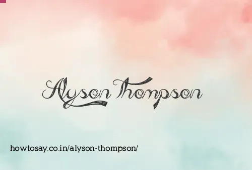Alyson Thompson
