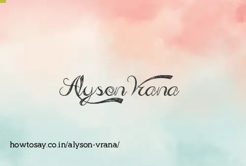 Alyson Vrana
