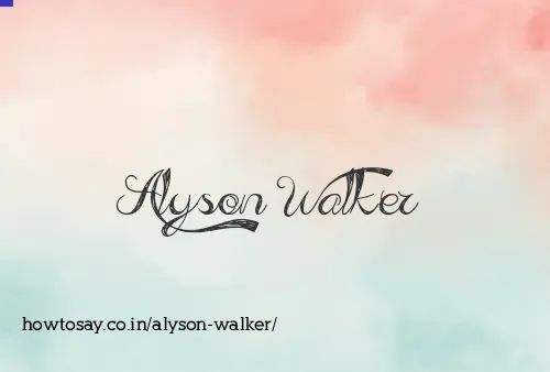 Alyson Walker