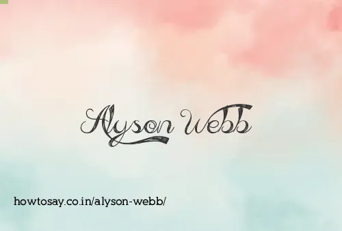 Alyson Webb