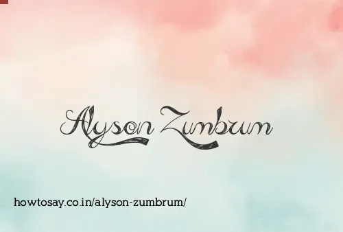 Alyson Zumbrum