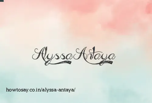 Alyssa Antaya
