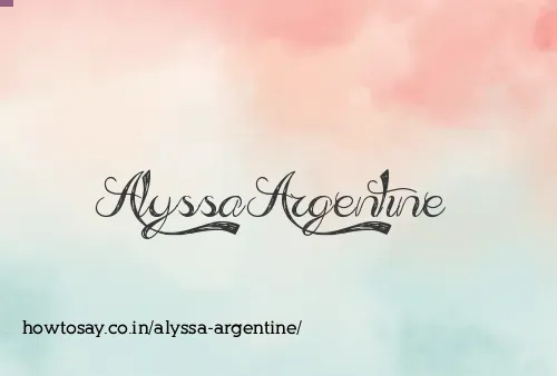 Alyssa Argentine
