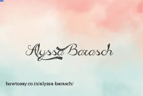 Alyssa Barasch
