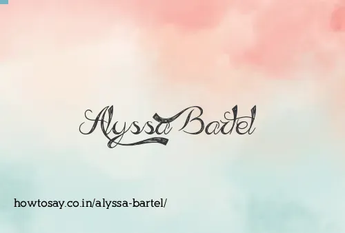 Alyssa Bartel