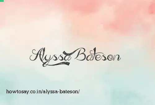 Alyssa Bateson