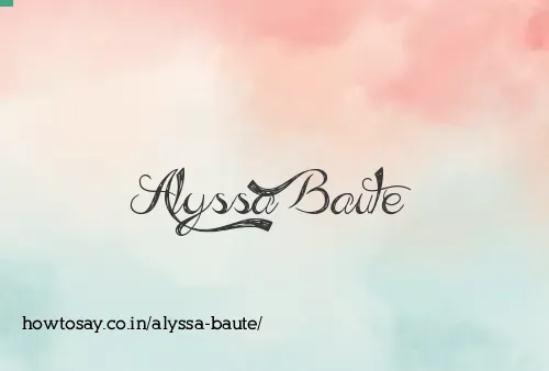 Alyssa Baute