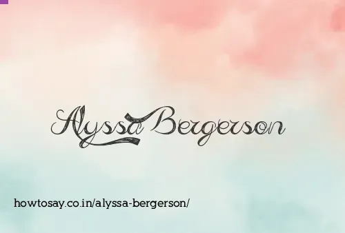 Alyssa Bergerson