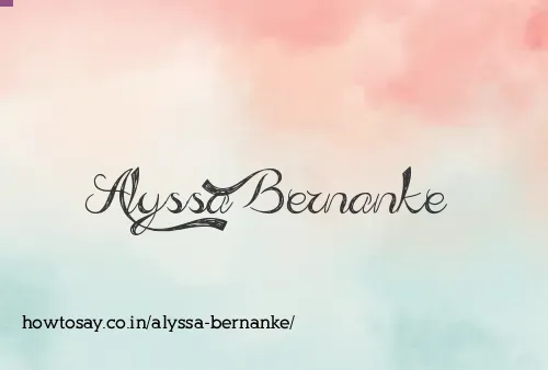 Alyssa Bernanke