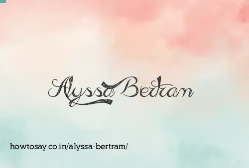 Alyssa Bertram