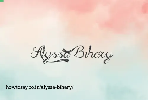 Alyssa Bihary