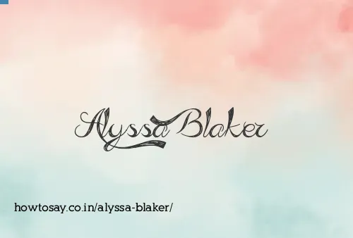 Alyssa Blaker