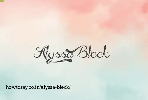 Alyssa Bleck