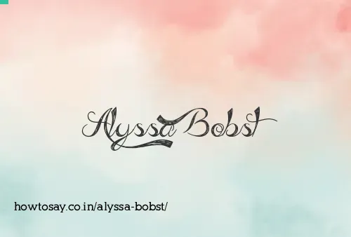 Alyssa Bobst