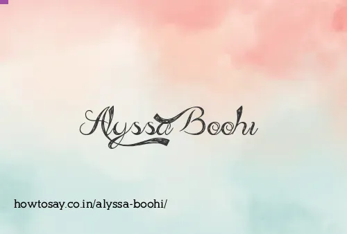 Alyssa Boohi