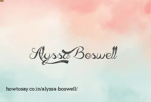 Alyssa Boswell