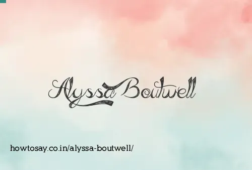 Alyssa Boutwell