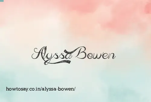 Alyssa Bowen