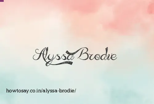 Alyssa Brodie