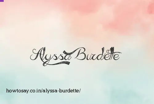 Alyssa Burdette