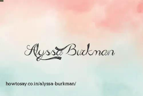 Alyssa Burkman