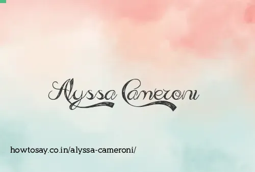 Alyssa Cameroni