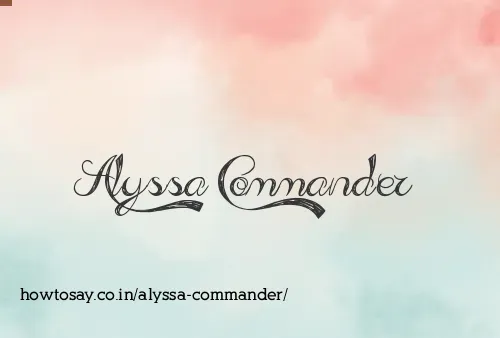 Alyssa Commander