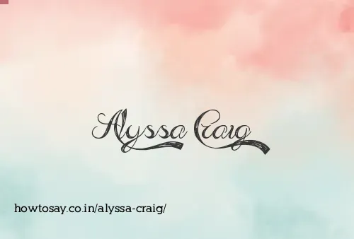 Alyssa Craig