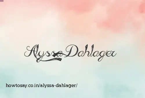 Alyssa Dahlager
