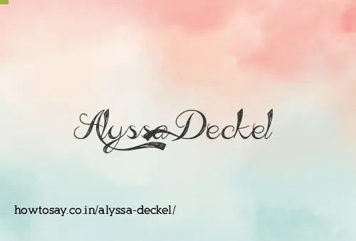Alyssa Deckel