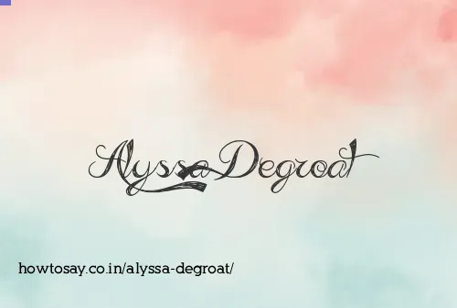 Alyssa Degroat
