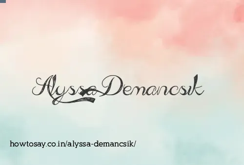 Alyssa Demancsik