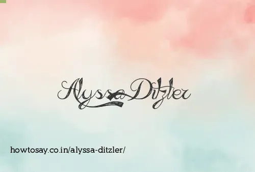 Alyssa Ditzler