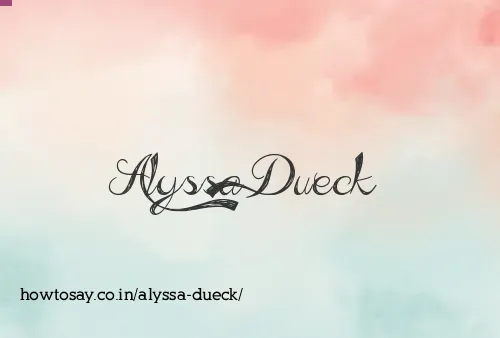 Alyssa Dueck