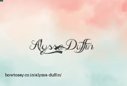 Alyssa Duffin